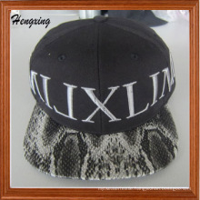 Fashion Custom Leather Brim Snapback Hat